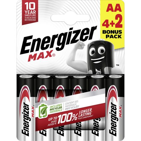 Energizer Max Mignon (AA)-Batterie Alkali-Mangan 1.5 V 6 St.