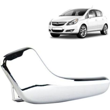 Poignée de porte intérieure compatible pour Opel Corsa D (2006-2014) avant ou arrière gauche (côté conducteur) (chromée)136044, 13297813