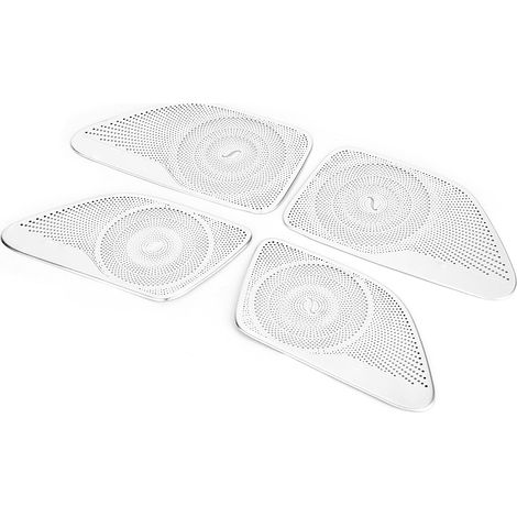 4-teiliges Aluminium-Zierleistenset für Autotürlautsprecher, kompatibel mit Mercedes-Benz S-Klasse W222 2014-2019 (1/5)