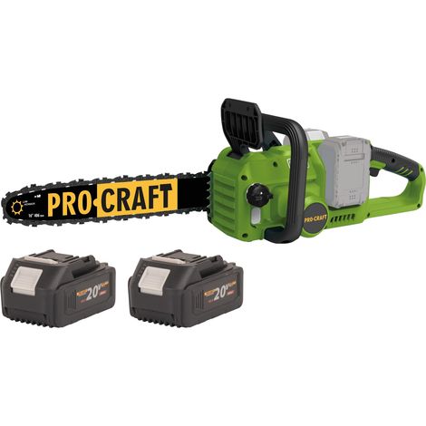 Motosierra a batería Procraft PCA42/2 40 V (2x 20 V) 406 mm sin escobillas + 2 baterías de 4,0 Ah - sin cargador