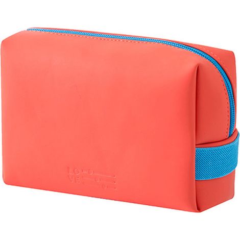 Sac à cosmétiques en cuir PU pour femme, sac à cosmétiques de voyage portable (orange), (1/2)