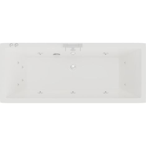 Wholesale Domestic Square 1700mm x 750mm 12 Jet Chrome V-Tec Double Ended Whirlpool Bath (1/5)