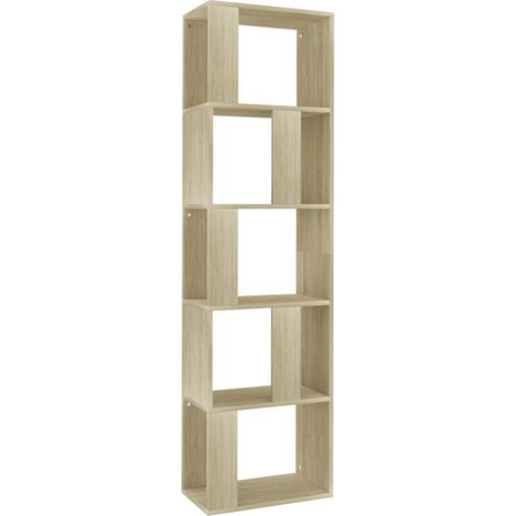 Maison Exclusive - Bücherregal/Raumteiler Sonoma-Eiche 45x24x159 (1/5)