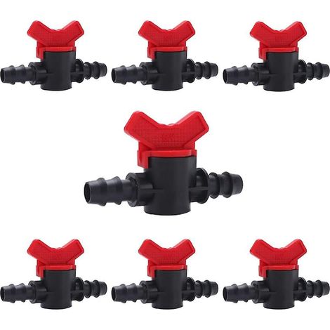 7 Pices Vanne Commutation D'irrigation, Irrigation Pipe Valve Switch, Robinet Jardin En Plastique Pe, Robinet Barbel Double Mle, Pour L'irrigation (1/5)