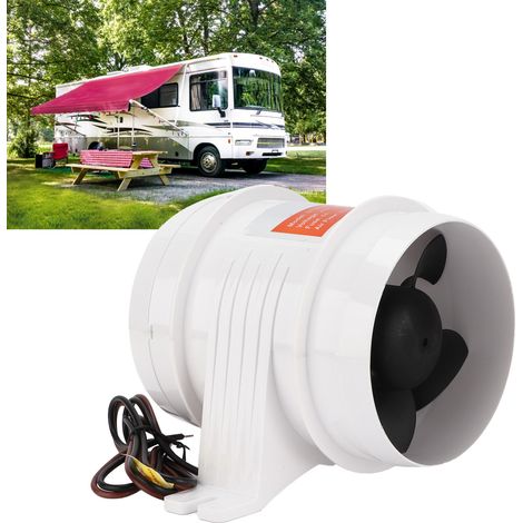 Ventilateurs/souffleurs en ligne étanches pour camping-cars et yachts avec tuyaux de ventilation de 4 pouces de diamètre intérieur (1/5)