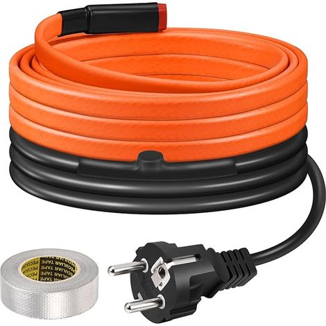 Ruban Chauffant 25 W/m, Protection Antigel Pour Conduites d’Eau Potable, 3 m (1/3)