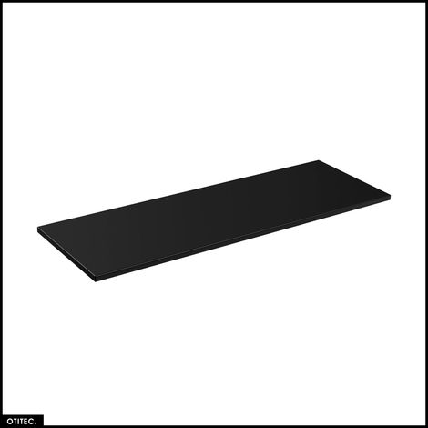 Otitec – Plan vasque 160 cm en panneau laminé noir mat – Résistant à l'humidité – Installation murale ou au sol – Compatible meubles BOLD (1/3)