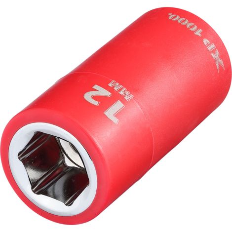 Draper 17638 XP1000 VDE Socket, 3/8"" Sq. Dr., 12mm (1/2)
