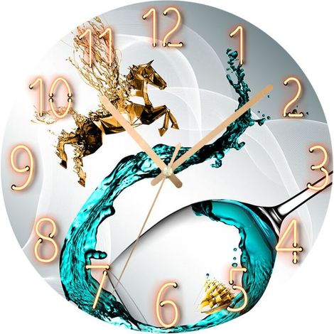 Horloge Décorative Murale à Quartz Silencieuse - Style Créatif - pour Salon ou Chambre - Installation Facile