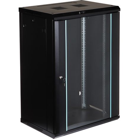 Armoire rack murale eprado-R19-18U/450-bleue (1/5)