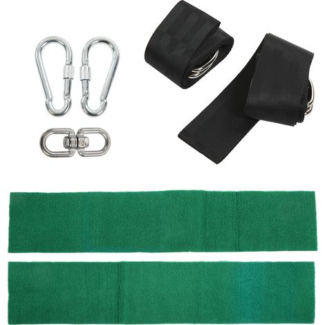 Kit de Suspension pour Balançoire Extérieure avec Mousquetons et Roulements - Support 1000kg (1/5)