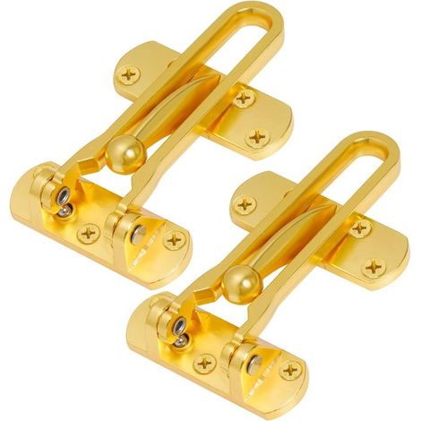 Verrou de sécurité pour porte d'entrée, lot de 2 verrous à anse pour la sécurité des enfants, verrou de renforcement pour portes tournantes, verrous pour portes d'hôtel, alliage d'aluminium massif épa (1/5)