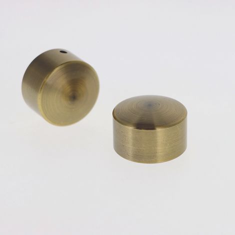 Lot de 2 Embouts Capuchon pour tringles à rideaux de Diam. 28mm en Bronze - BOULET (1/5)