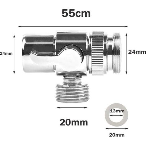 Thermostat-Mischbatterie, Umstellventil, poliertes verchromtes Messing, Duscharmatur A (1/5)