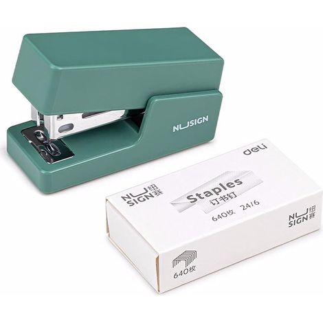 Agrafeuse Mini - 24/6 Et 26/6 - Pour Bureau Et Scolaire - Capacité 20 Feuilles - Compacte Et Portable - 1 Pièce (1/5)