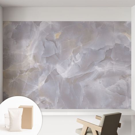 Papier peint avec colle pour décoration moderne de salon chambre à coucher cuisine et bureau Facile Vagues marbrées 152x104 cm (1/5)