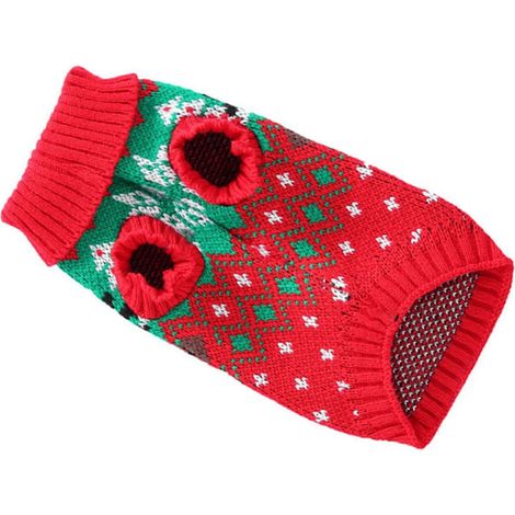 Pull pour chien en forme de cerf, automne, tendance, mignon, chaud et confortable, pull de Noël pour animaux de compagnie pour les fêtes de Noël H (1/2)