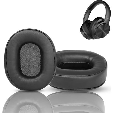 E9 Coussinets d'oreille de Remplacement compatibles avec Le Casque Mixcder E9 (Cuir protéiné/Mousse à mémoire) (1/5)
