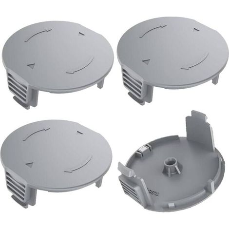 Lot de 4 couvercles de bobine pour coupe-bordures Bosch Universal GrassCut 18, 18v-26, 18-230, référence 1600A01R5J (1/5)
