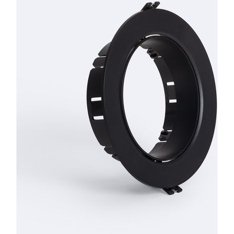 Aro Downlight Empotrable Circular Direccionable para Bombilla LED GU10 AR111 Corte Ø135 mm Negro