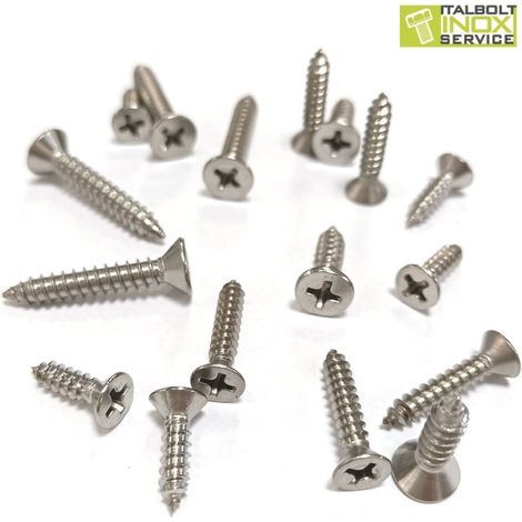 PARKER TESTA SVASATA PIANA A CROCE INOX A2  DIAMETRO 3.5 mm - LUNGHEZZA 13 mm