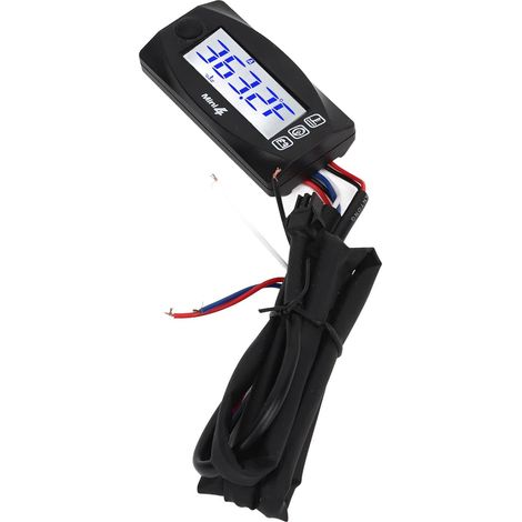 Thermomètre numérique pour motocycle Température de l'eau Installation facile Écran LCD Compatible ABS 18 mm (1/5)