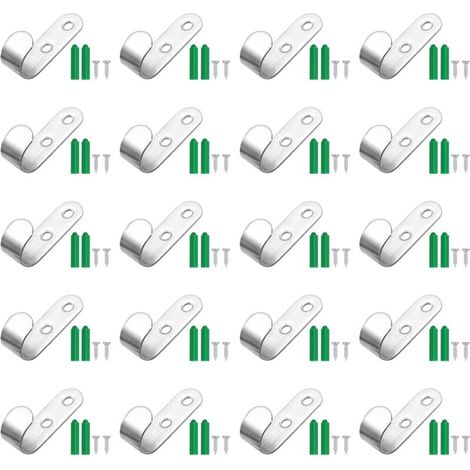 Lot de 20 Crochet Bache pour Bâche De Remorque, 49 x 16 x 2 mm Attache Bache, Crochet pour Bache pour Remorque, Accessoires De Remorque De Voiture (1/4)