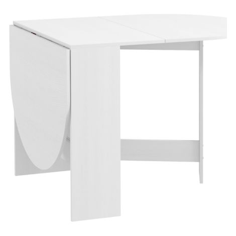 Compact Folding Dining Table with Drop Leaf Design for Small Spaces,Oval Ash Wood-Effect Top Ideal for Dining Room Use