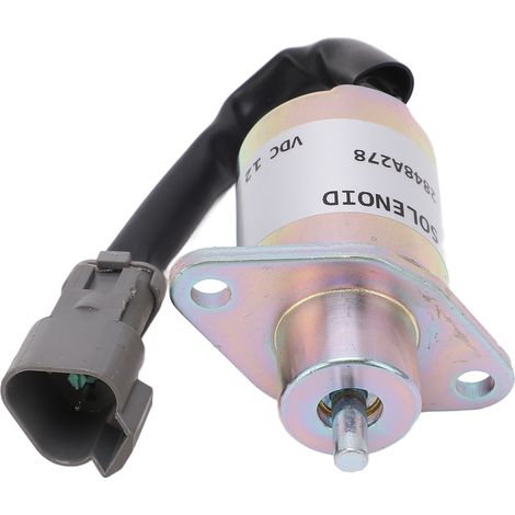 Solenoïde d'arrêt carburant 12V DC, vanne de coupure moteur, accessoire pelle 2848A278 (1/5)