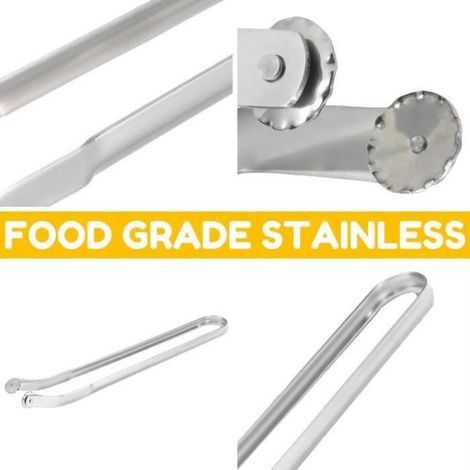 Pince À Barbecue - Acier Inoxydable - Pour Steaks Légumes Saucisses - 38 Cm - 1 Pièce (1/4)