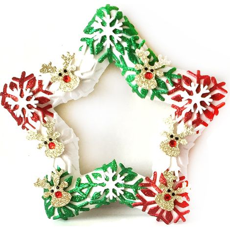 Autocollants 3D à paillettes RENNES Noël 8 pièces. (1/2)