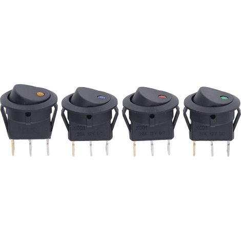 Stück 12V runde Netzschalter, 3-polig, 2-Positionen, LED-Schalter, Kippschalter für Boote, 20 mm