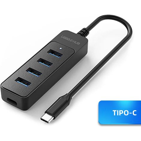 Hub USB 3.0 à 4 ports, adaptateur secteur, répartiteur multi-USB (1/5)