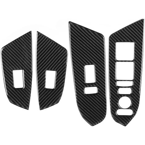 4 Pièces Couvre-Panneau de Commande de Fenêtre Intérieure en Fibre de Carbone pour Honda CRV 2016-2019 (1/5)