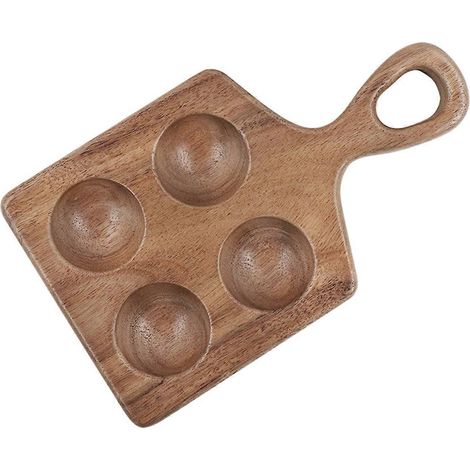 Porte-œufs en bois, organisateur d'œufs, plateau de rangement empilable en bois --- (1/5)