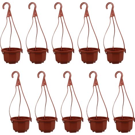 Toddmomy Lot de 10 jardinières octogonales suspendues avec crochets, idéales (1/5)
