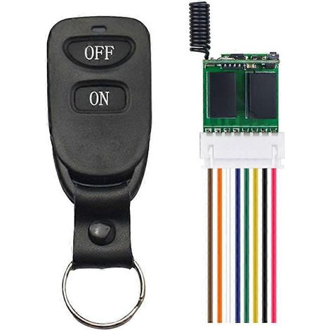 Mini interrupteur télécommandé 2 canaux CC 3,7 V-12 V sans fil avec relais et voyants LED pour contrôle d'accès 433 MHz (1/5)