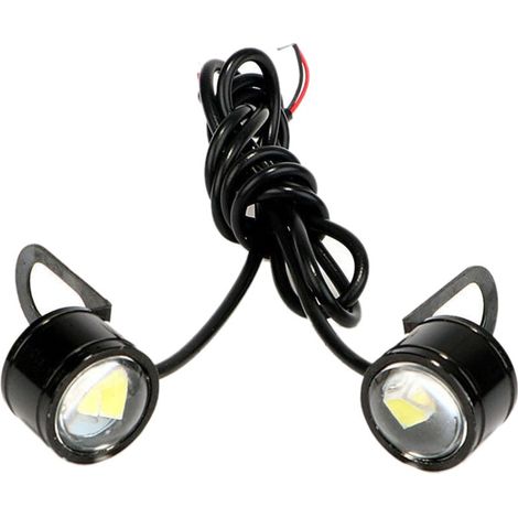 Faro LED per moto, proiettore bianco, luce di marcia diurna, serie Racing, 2 pezzi (1/4)