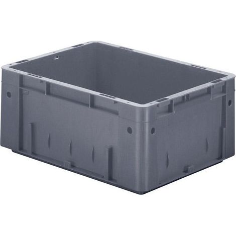 LA-KA-PE  Contenedor apilable  de transporte  L400xA300xH175mm  - VTK  400/175-0  GRIS (1/2)