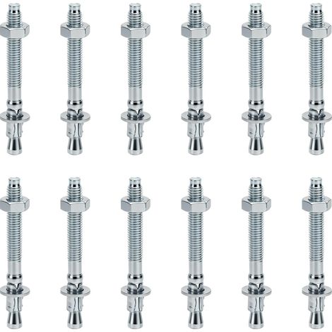 Lot de 12 Chevilles D'Ancrage Galvanisées pour Charges Lourdes M8 X 80 mm (1/5)
