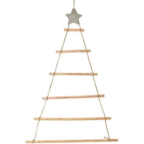 Weihnachtsbaum-Wandbehang oder Feiertags-Natural Wood