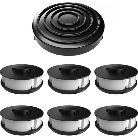 Bobines de fil de rechange Bobines de tondeuse avec capuchon Housse de bobine convenant à la tondeuse ALDI Gardenline GLR GLT ainsi qu'à la tondeuse Einhell Top Craft King Craft. (1/5)