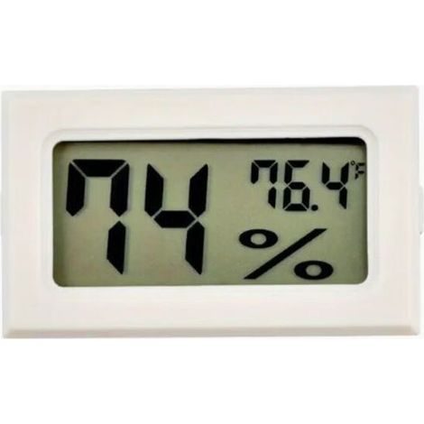 Mini thermomètre et hygromètre numérique précis blanc pour la surveillance de la température et de l'humidité intérieures - Affichage Fahrenheit (℉) (1/4)