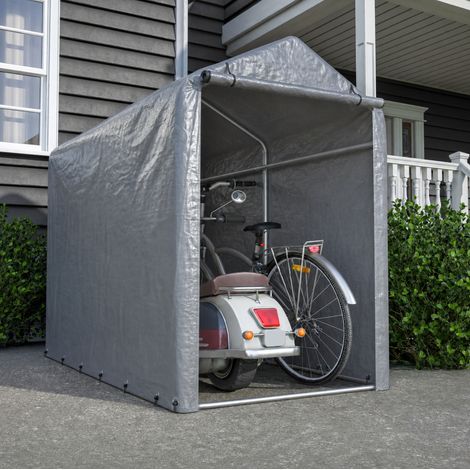 Cobertizo exterior para bicicletas 100 x 187 x 160 cm de PE impermeable (1/5)
