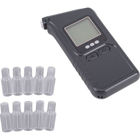 Testeur d'alcool professionnel, détecteur Portable Compact de haute précision avec affichage numérique LCD et 10 embouts (1/5)