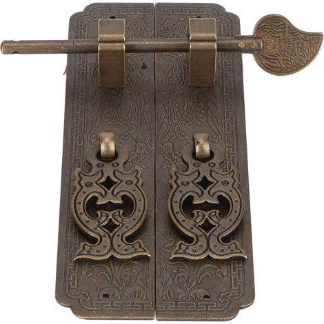 Poignée de porte Rengue en cuivre antique, kit meuble avec vis (1/5)
