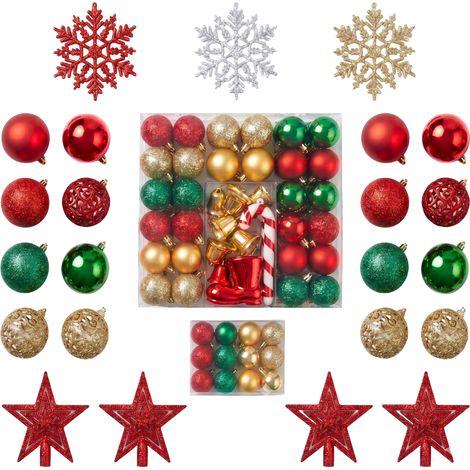 Palline Natale Decorazioni Natalizie Rosse Set 50 Pezzi (1/4)