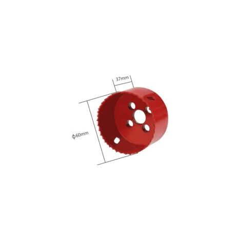 Sega a tazza bimetallica, sega a tazza per legno da 60 mm, sega a tazza con adattatore esagonale e punta pilota, per forare plastica, PVC, legno, pannelli di fibra - Crezuo