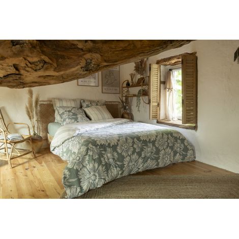 Housse de couette "Nora/Tamara/Java" toutes dimensions Réversible 100% Coton / 57 Fils/cm² l'Effet Papillon - Tamara - Housse de couette 240 x 220 cm