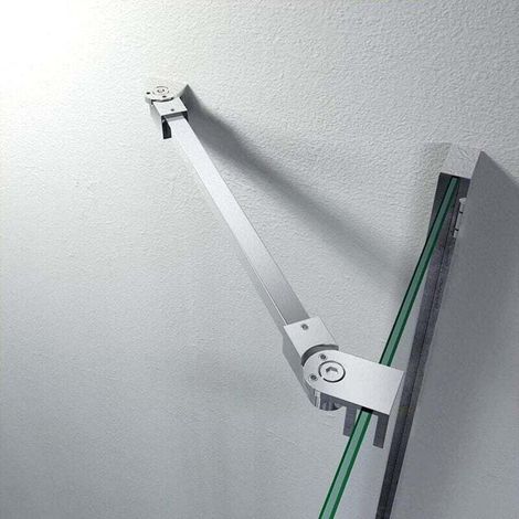 Stainless Steel Shower Door Reinforcement Bar, 50cm, for 6mm to 10mm Thick Frameless Glass Panel, (1/4)